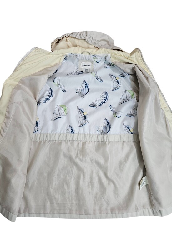 Vintage St Johns Bay Hooded Nautical Jacket Sailboat Lined Utility Coat L Rare - Picture 6 of 8